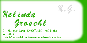 melinda groschl business card
